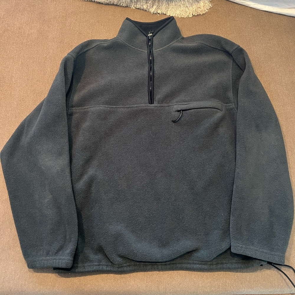 Green Quarter Zip Fleece Pullover